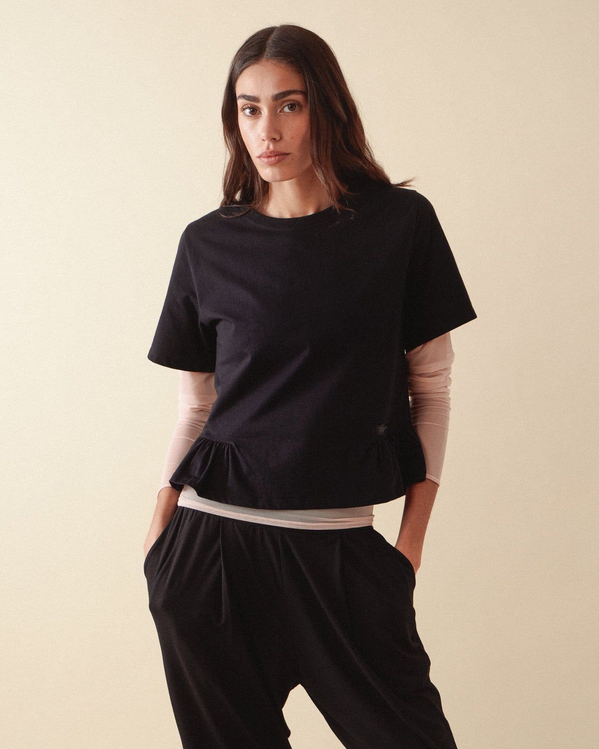 Tee détail froncé