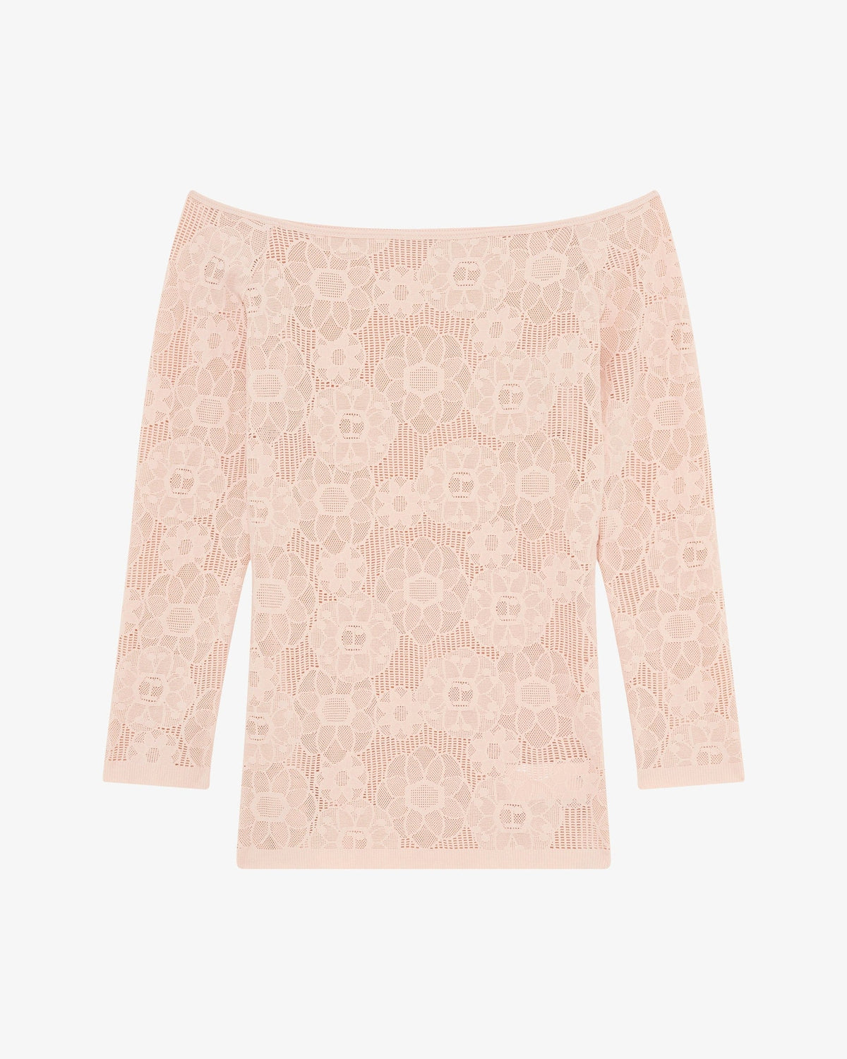 Top manches longues en dentelle rosace