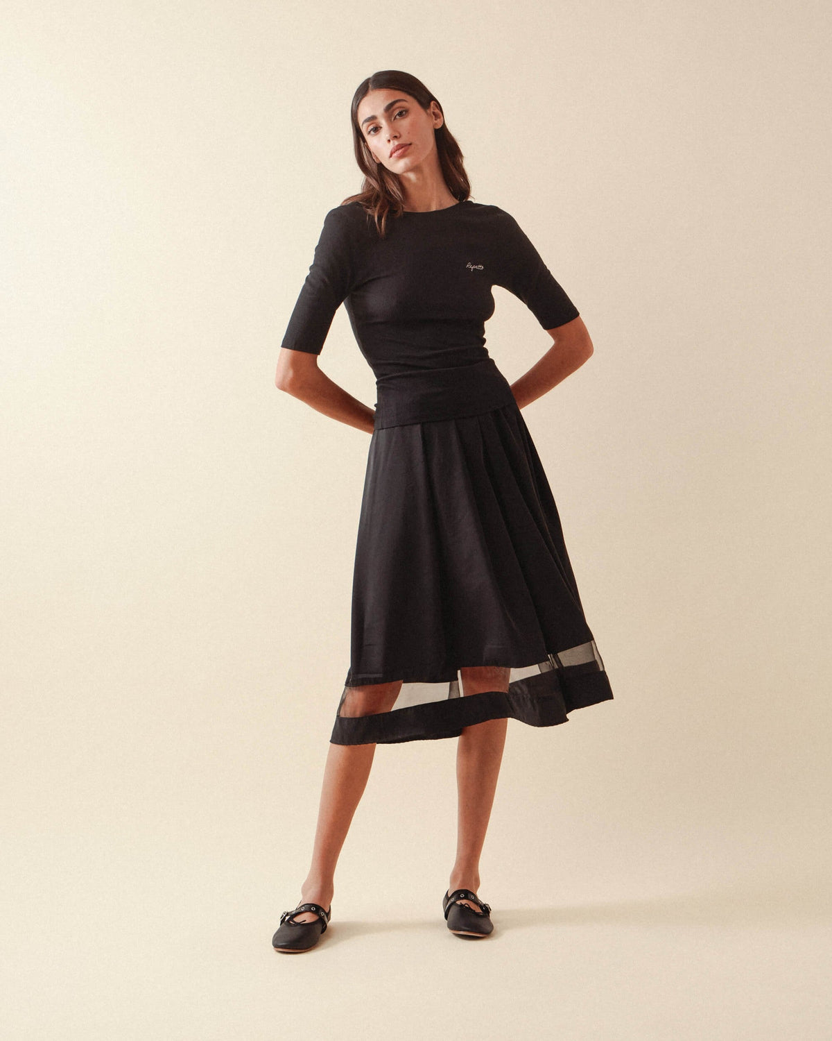 Jupe midi Signature tulle