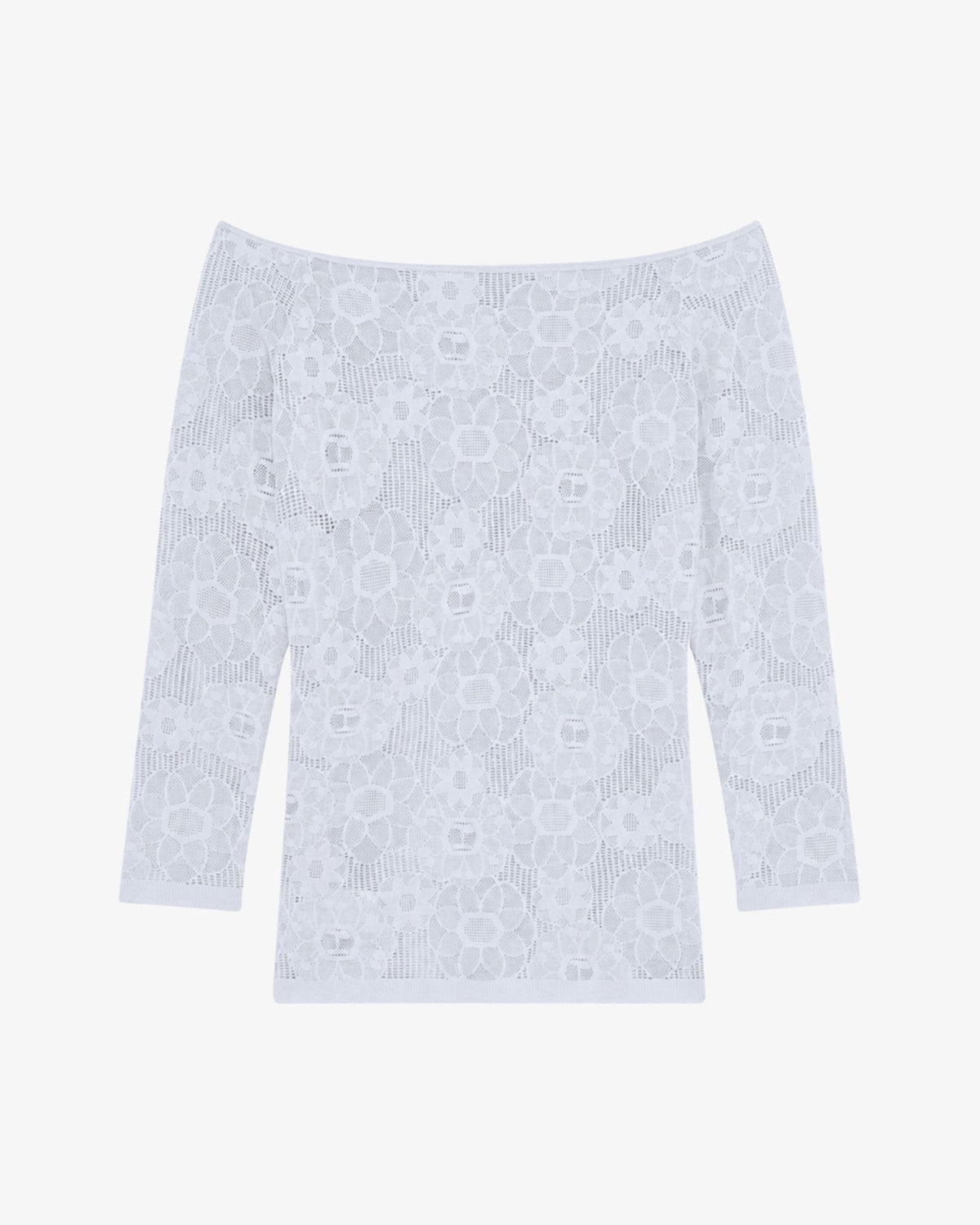 Top manches longues en dentelle