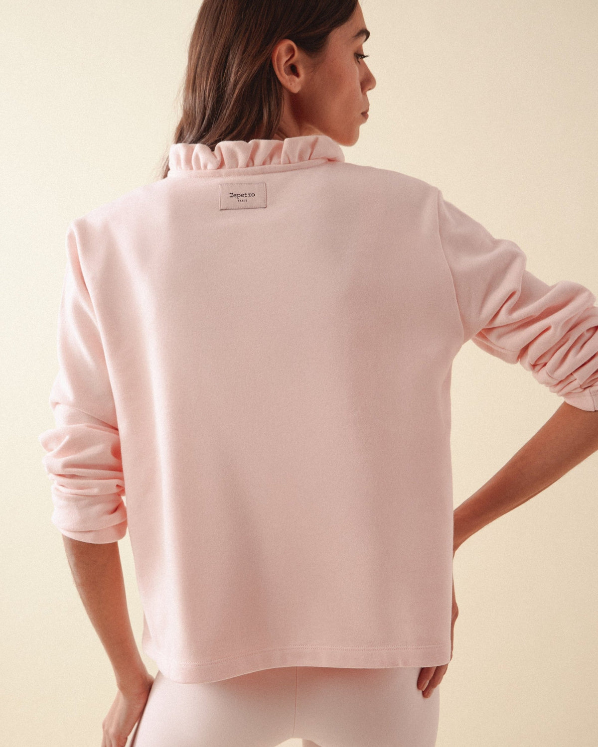 Sweatshirt col volanté
