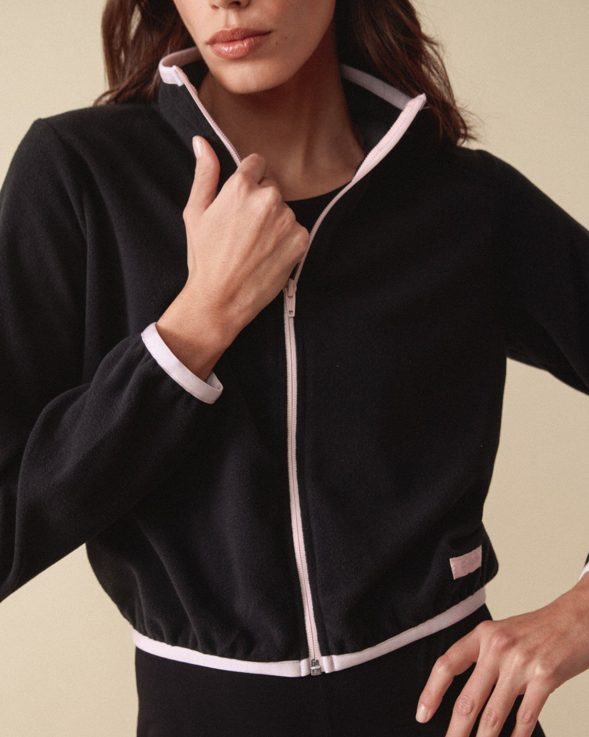 Veste courte zippé en polaire