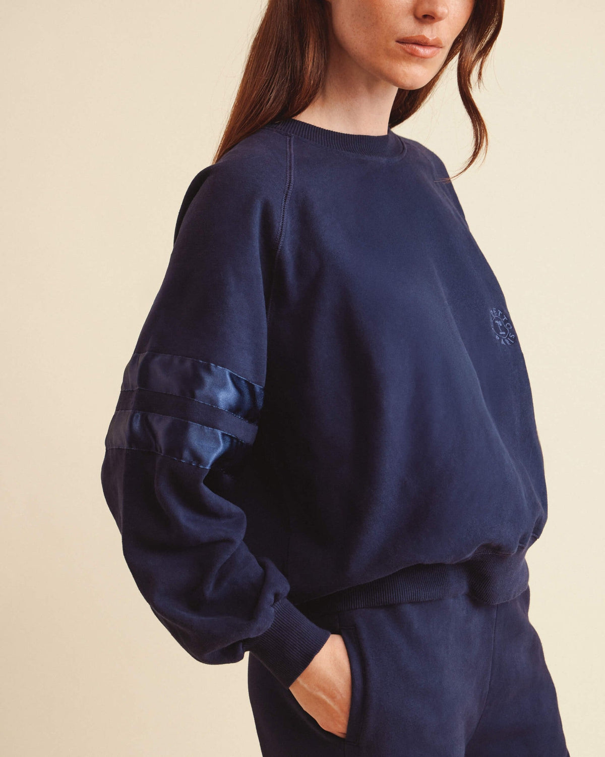 Sweat oversize Satin signature