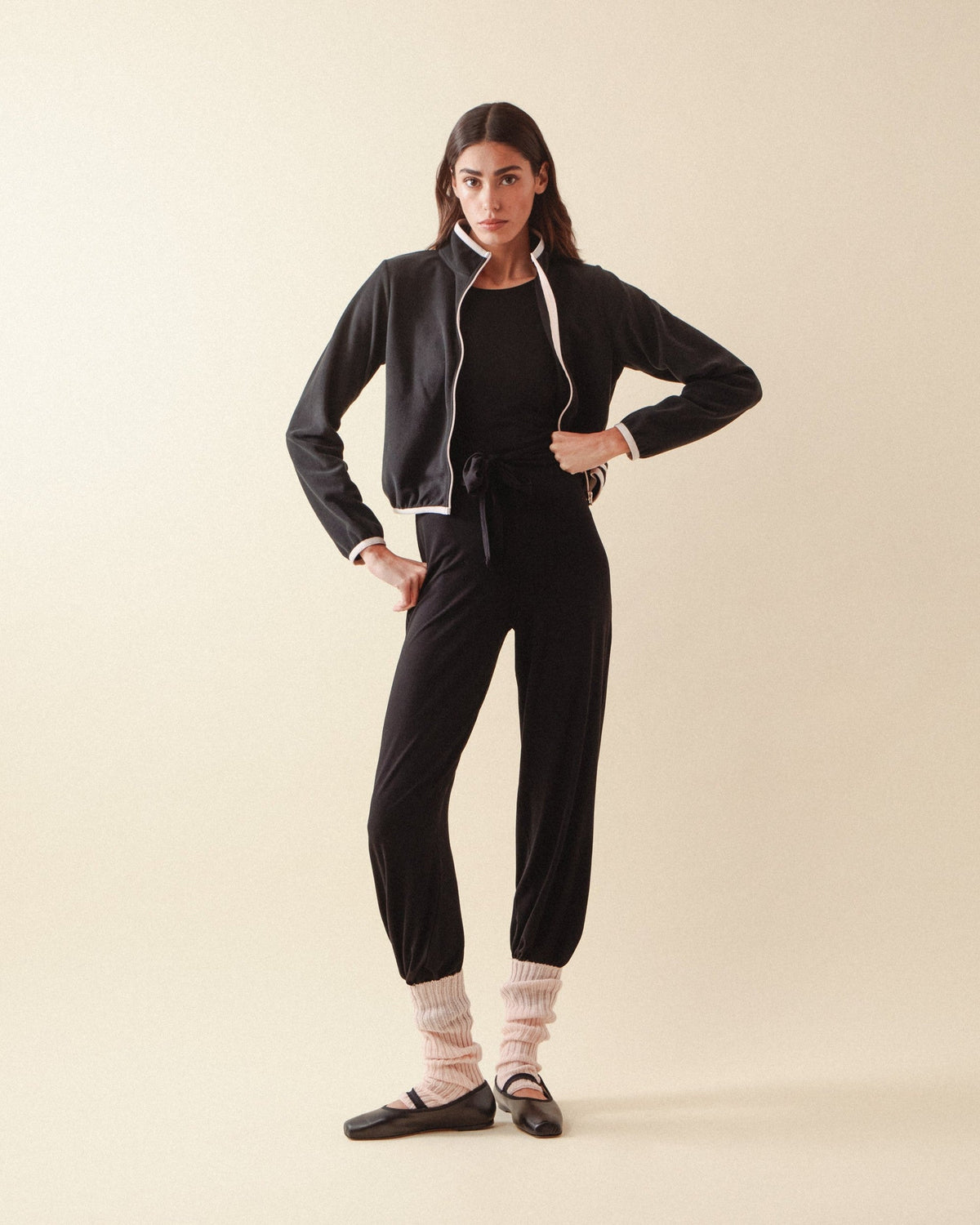 Veste courte zippé en polaire